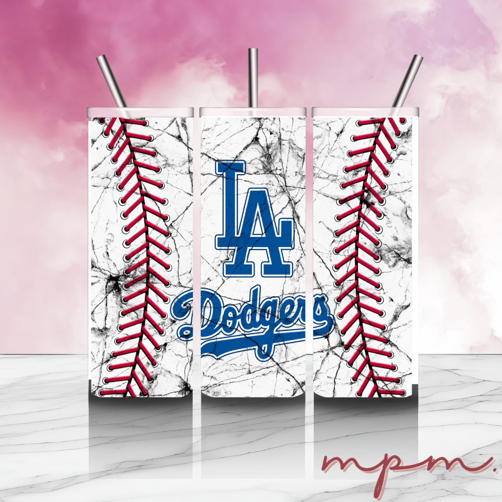 Dodgers Baseball Steel Tumbler