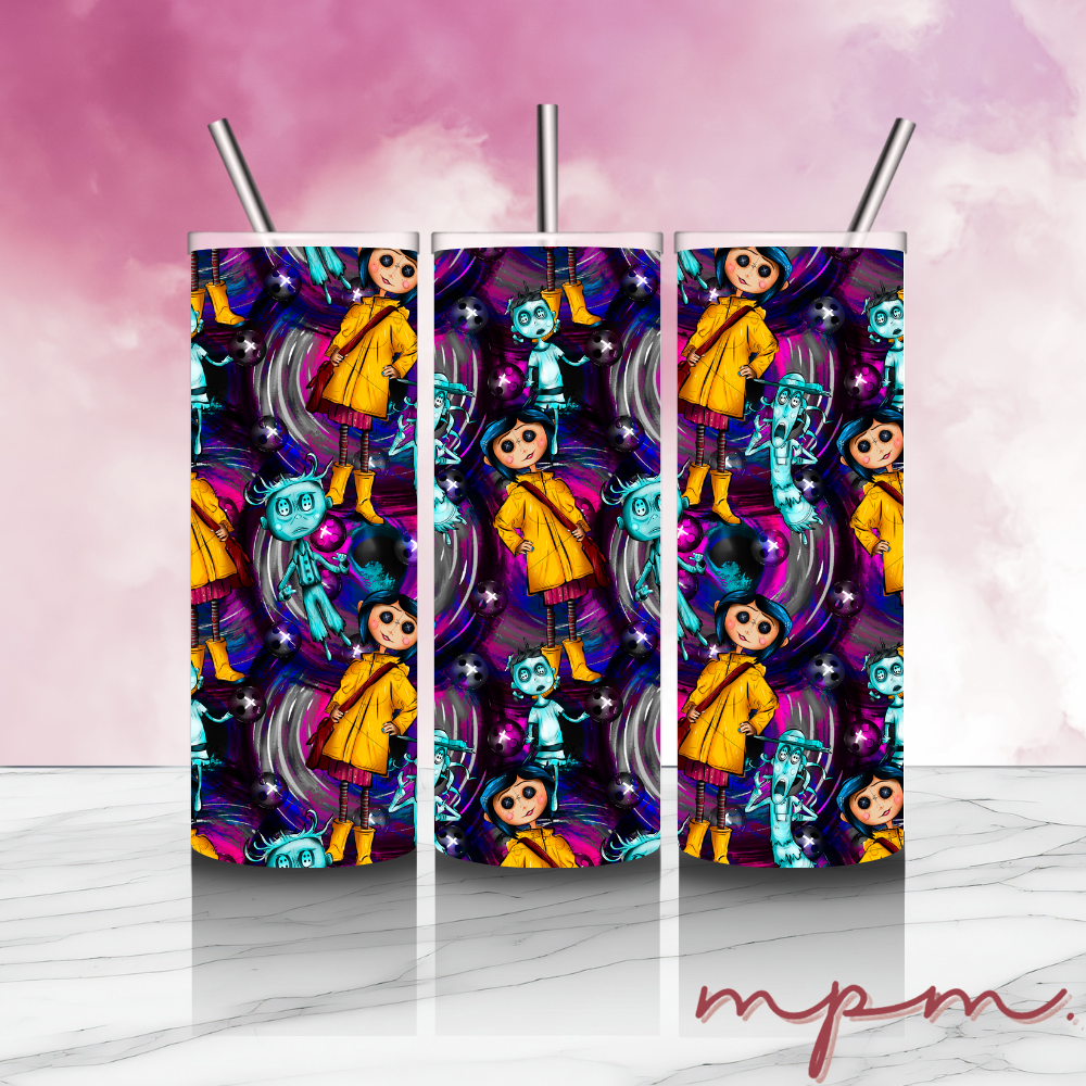 Coraline Patterned Steel Tumbler