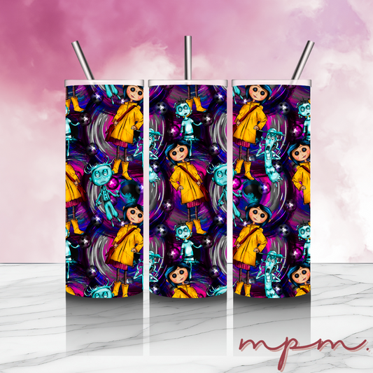 Coraline Patterned Steel Tumbler