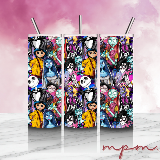 Tim Burton Characters Collage 20 OZ Tumbler