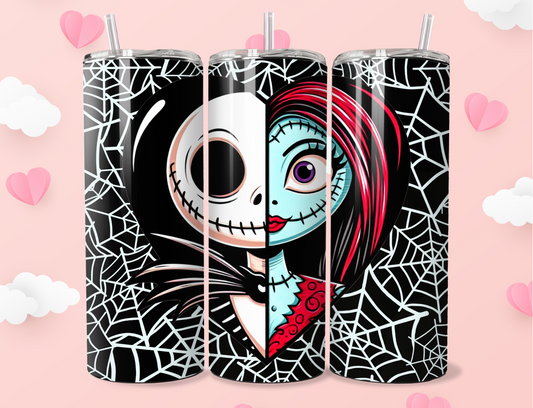 Tangled in Love Jack & Sally Steel Tumbler